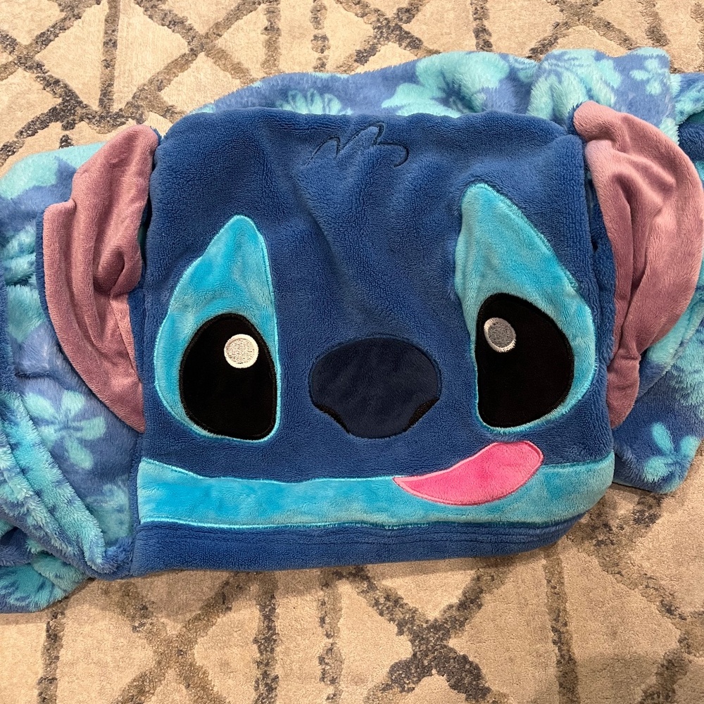 Disney "Stitch" packable blanket with hood - purchased from Disney store